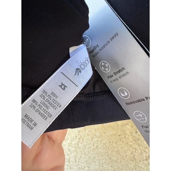 Ideology Black Lace Back Sports Bra XS NWT - Picture 5 of 5